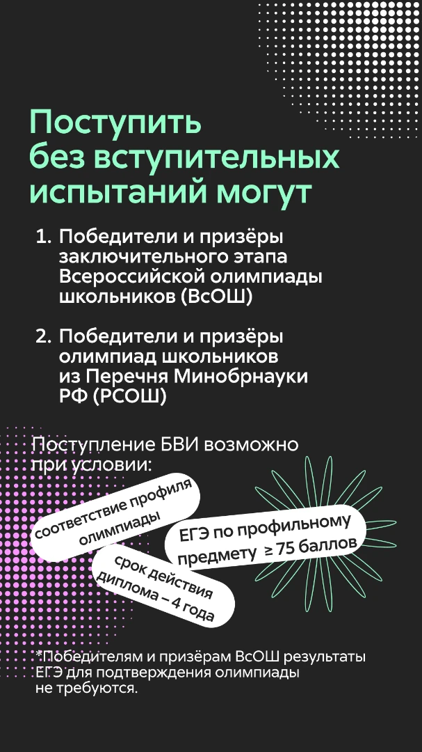 Поступление БВИ - 0